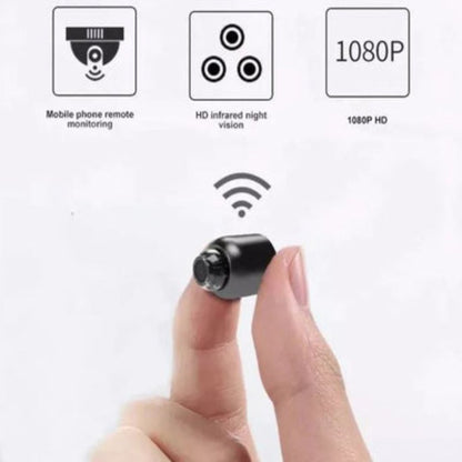 Mini Wireless Hidden Camera with Audio - Compact Spy Camera for Home Security & Nanny Monitoring