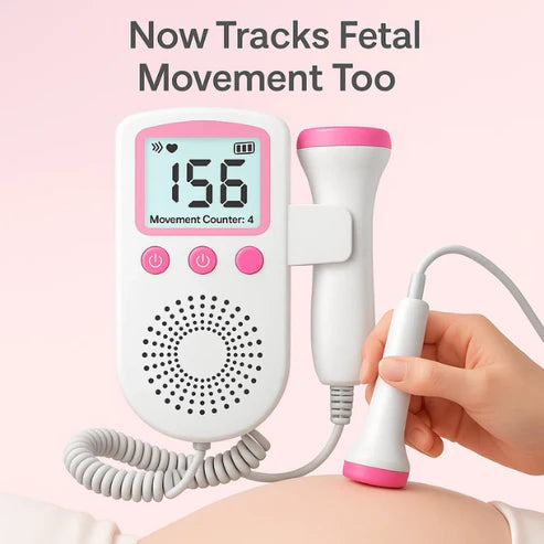 Fetal Heart Rate Monitor for Pregnancy - Doppler Device for Detecting Baby's Heartbeat at Home