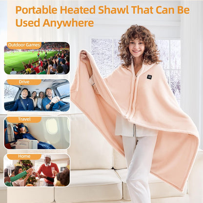 Electric Heated Throw Blanket – USB Powered Heated Blanket with 3 Heat Levels for Home, Office & Travel