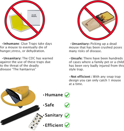Humane Mouse Trap Cover | Reusable, Easy-Clean Design for Effective Rodent Control in Homes & Businesses