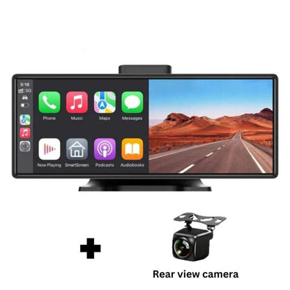 Wireless CarPlay & Android Auto Display - 10.25” Touchscreen Monitor for Cars & Trucks
