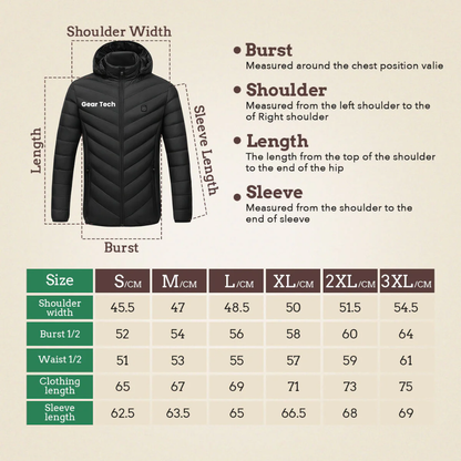 Rechargeable Heated Jacket For Men