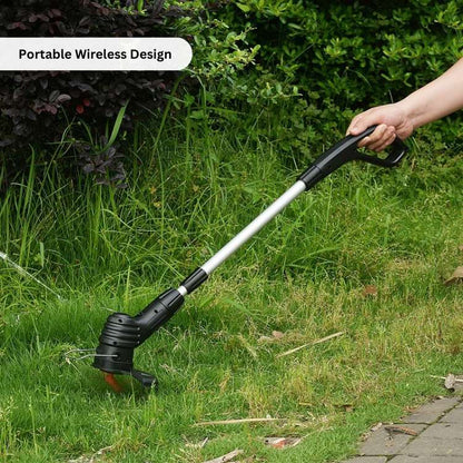 Cordless Grass Trimmer with High-Power Battery for Lawn Care & Garden Maintenance