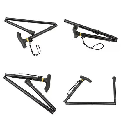 Folding Telescopic Walking Stick | Adjustable Height, Ergonomic Handle & Non-Slip Tip for Mobility Support and Outdoor Use