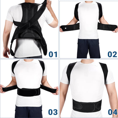 Unisex Back Brace Support Posture Corrector | Adjustable, Lightweight Design for Back Pain Relief & Support During Heavy Lifting