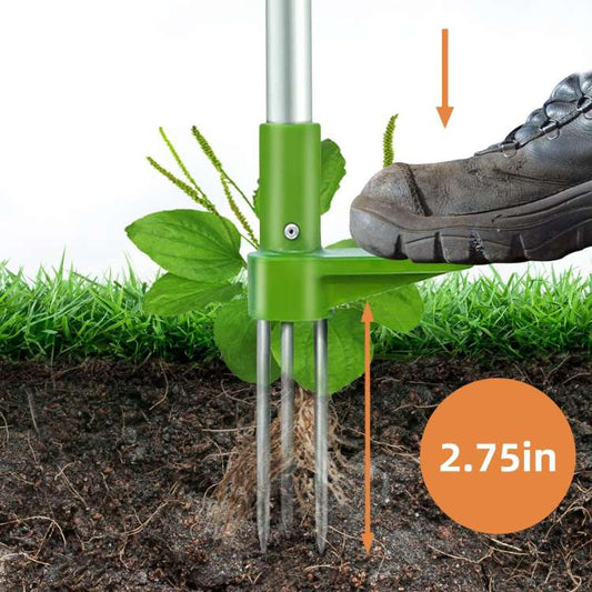 RootRipper Garden Weed Puller Tool - Ergonomic Handheld Weeder for Efficient Weed Removal in Flower Beds & Vegetable Gardens