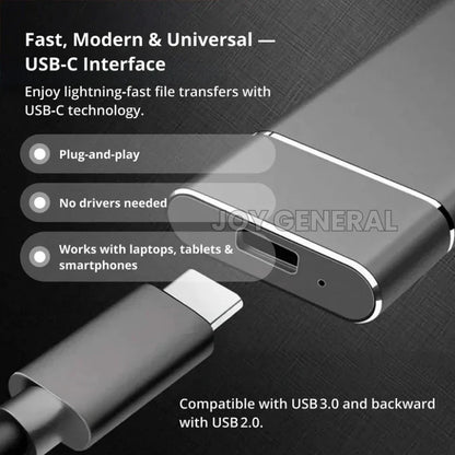 8TB Portable SSD External Hard Drive | High-Speed Data Transfer, Compact & Durable for Professionals and Creatives