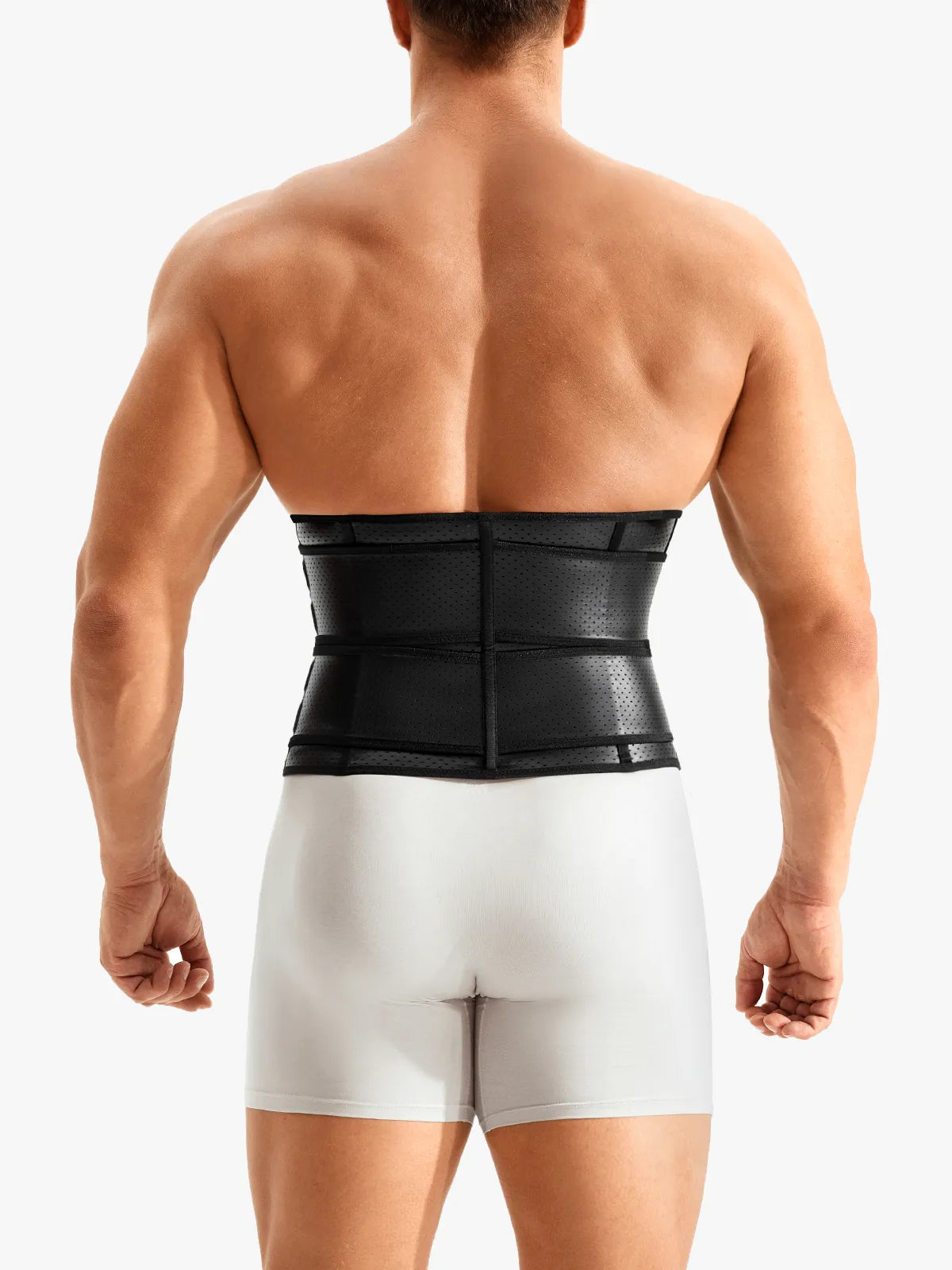 Mens Waist Trainer for Gym & Weight Loss | Triple Compression Fat Burning Sweat Belt | Back Support & Core Trimmer