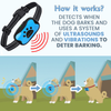 Image of Anti-Bark Training Collar for Dogs - Adjustable Waterproof Device with Remote Control for Behavior Correction