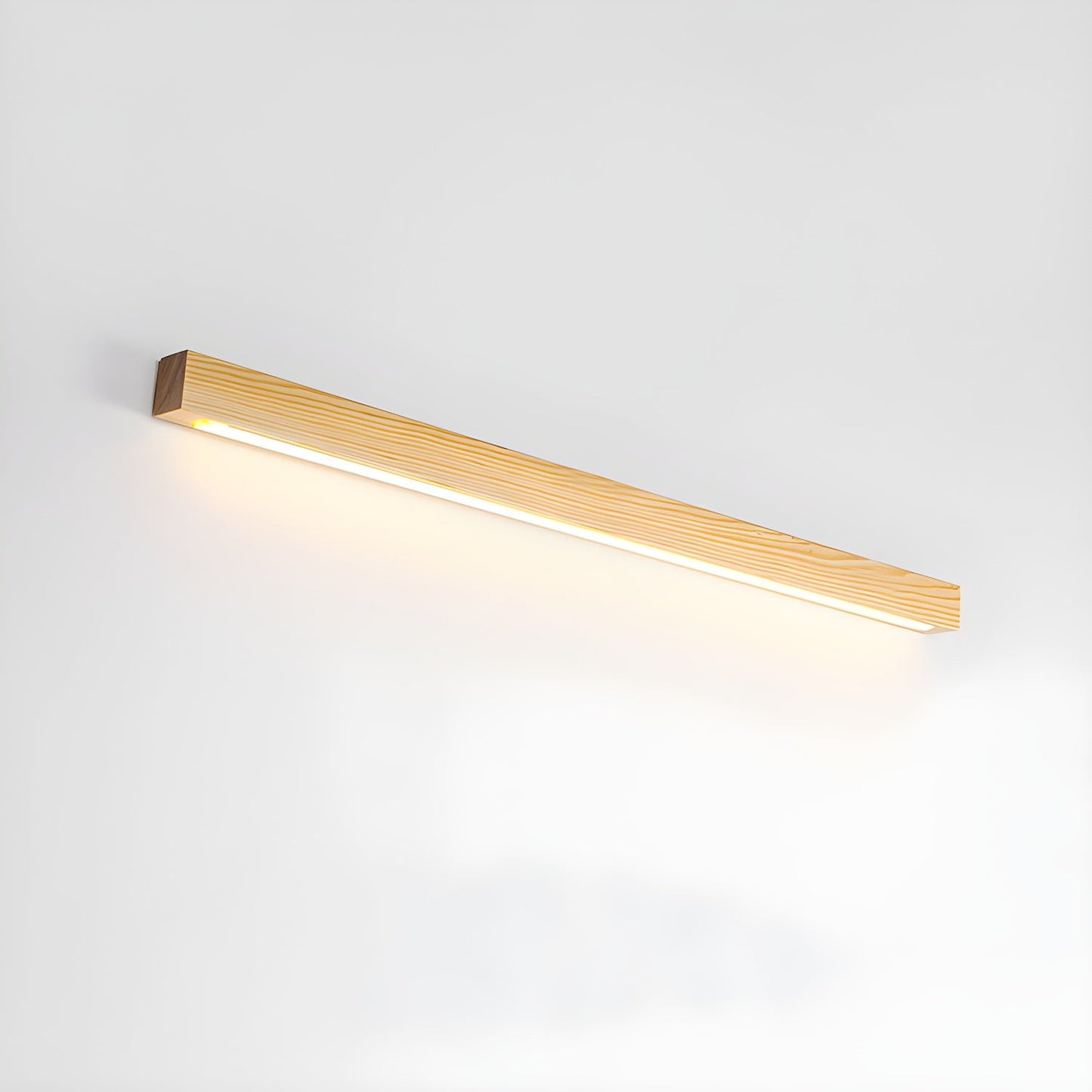 LED Linear Wood Wall Light Fixture - Rustic Design for Living Room & Hallway Lighting
