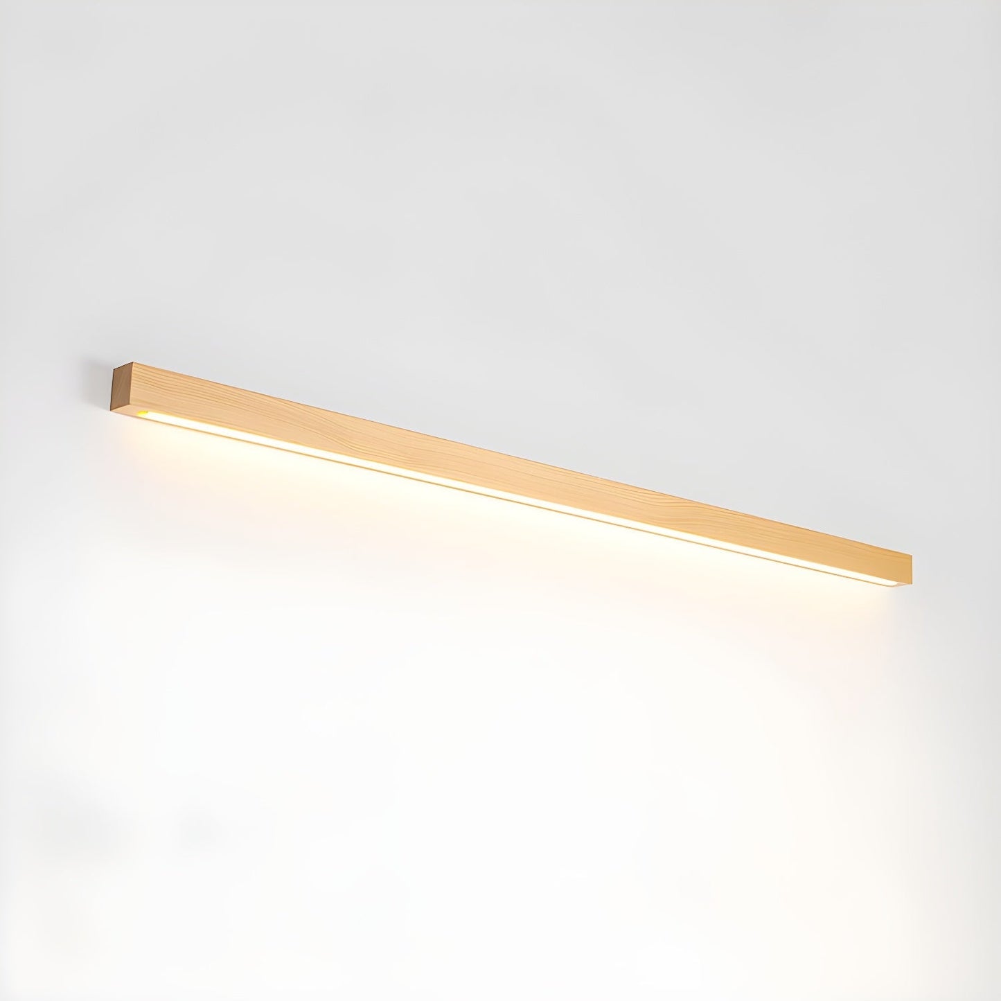 LED Linear Wood Wall Light Fixture - Rustic Design for Living Room & Hallway Lighting