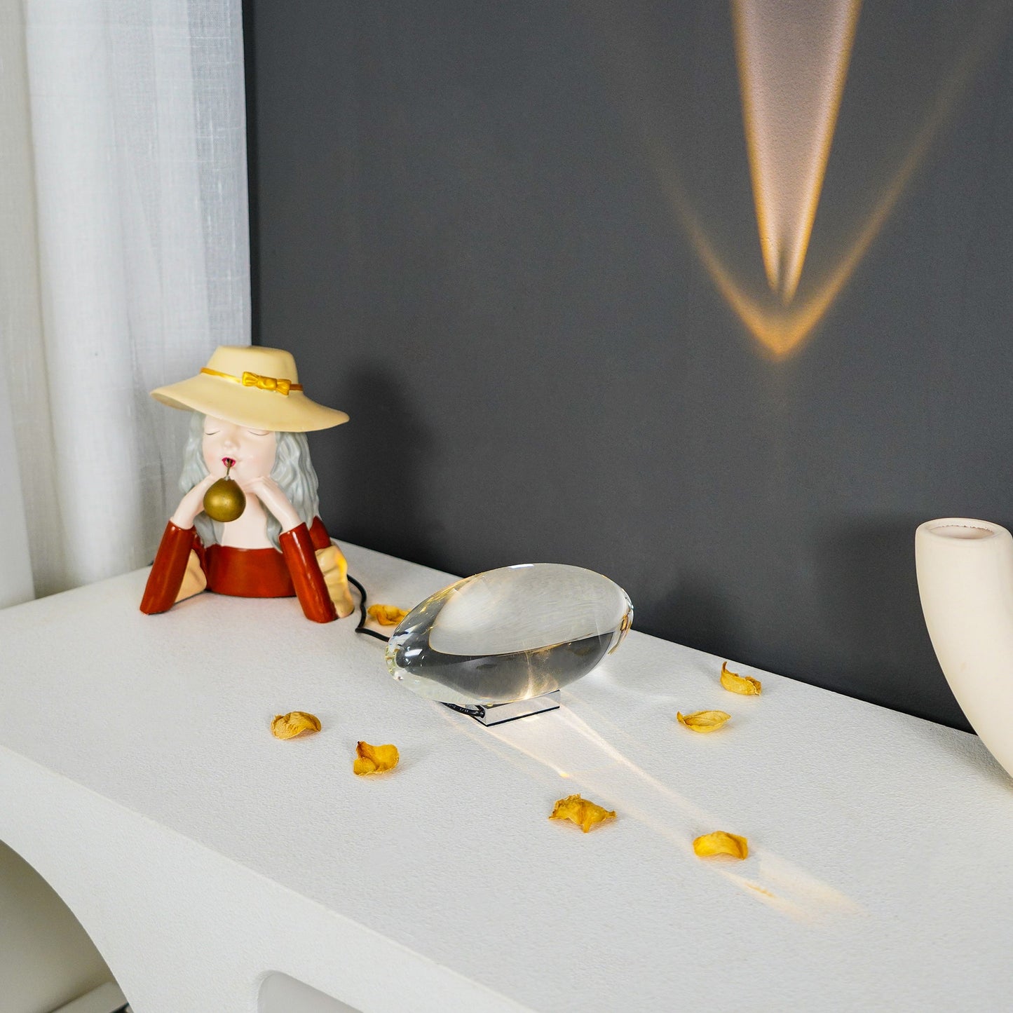 COB LED Table Lamp | Metal & Crystal, Warm to Cool Light Options for Indoor Use