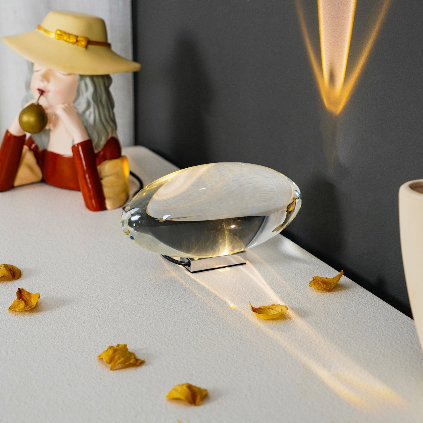 COB LED Table Lamp | Metal & Crystal, Warm to Cool Light Options for Indoor Use