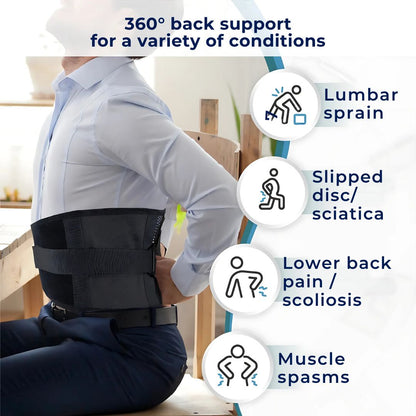 Back Pain Support Belt | Targeted Compression for Lower Back Strain & Herniated Discs | Adjustable for Daily Activities