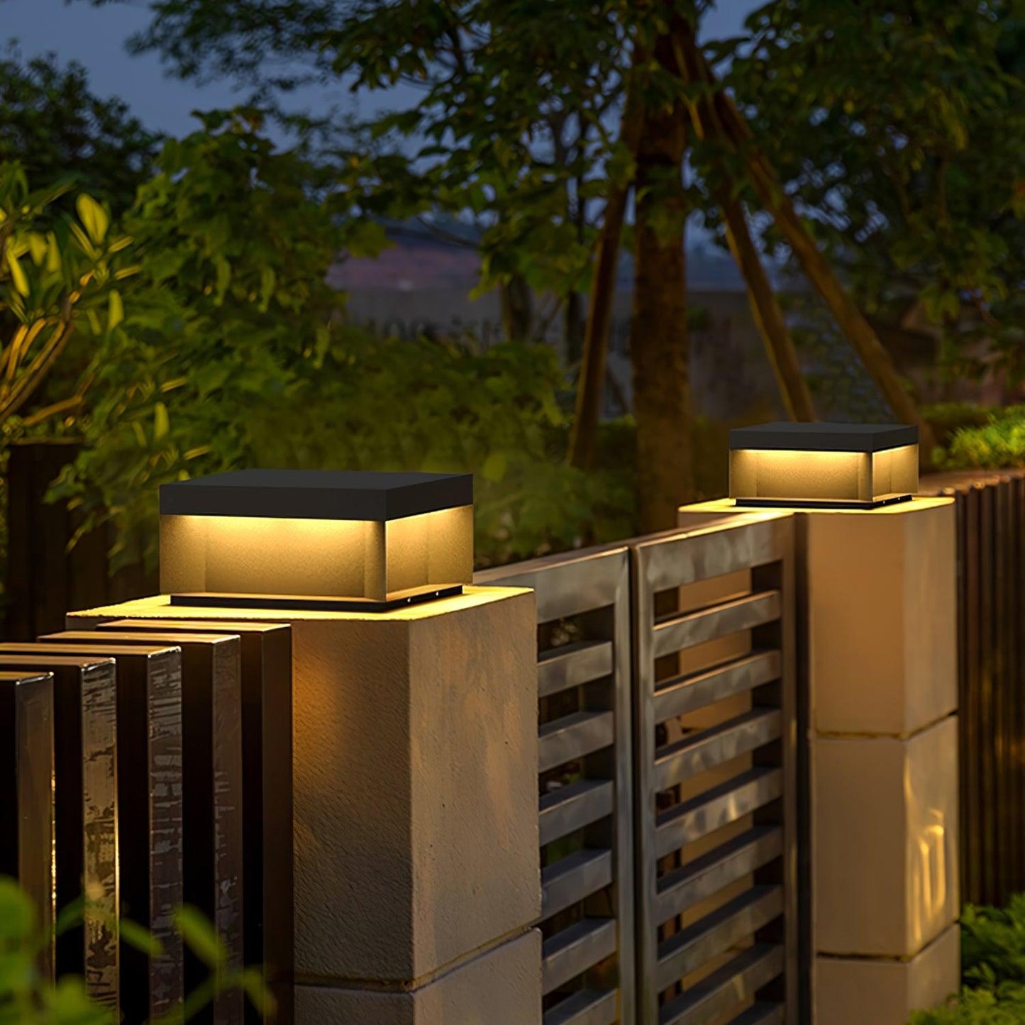 Black Box Outdoor Post Light Fixture - Weather-Resistant LED Lamp for Pathway, Garden & Patio Lighting