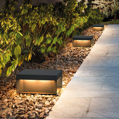 Black Box Outdoor Post Light Fixture - Weather-Resistant LED Lamp for Pathway, Garden & Patio Lighting