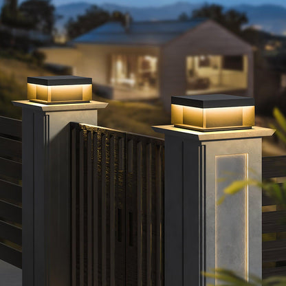 Black Box Outdoor Post Light Fixture - Weather-Resistant LED Lamp for Pathway, Garden & Patio Lighting