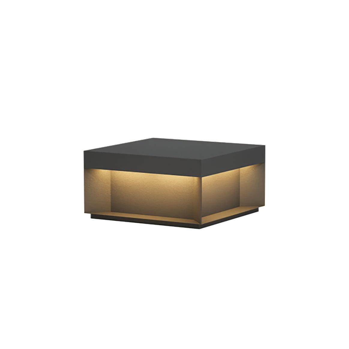 Black Box Outdoor Post Light Fixture - Weather-Resistant LED Lamp for Pathway, Garden & Patio Lighting