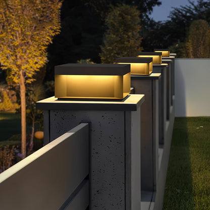 Black Box Outdoor Post Light Fixture - Weather-Resistant LED Lamp for Pathway, Garden & Patio Lighting