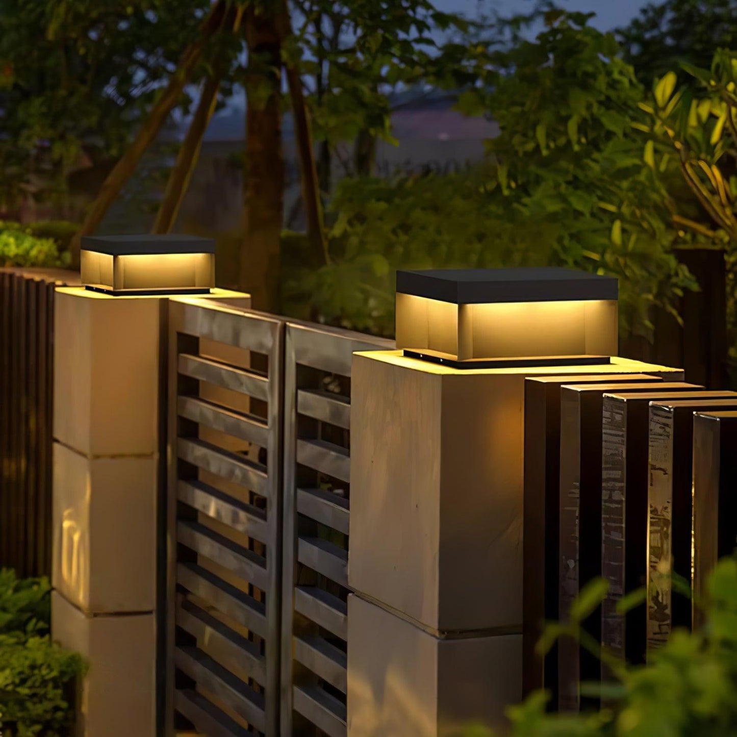 Black Box Outdoor Post Light Fixture - Weather-Resistant LED Lamp for Pathway, Garden & Patio Lighting