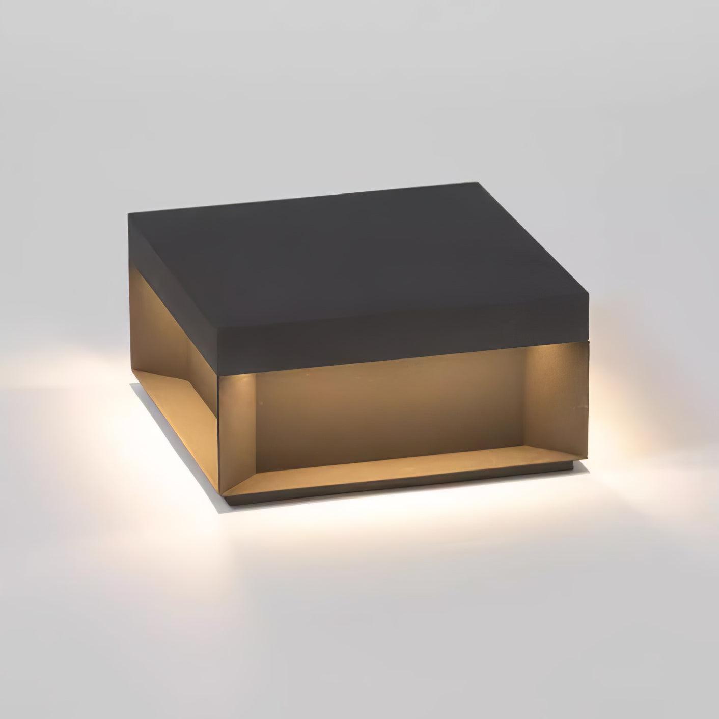 Black Box Outdoor Post Light Fixture - Weather-Resistant LED Lamp for Pathway, Garden & Patio Lighting