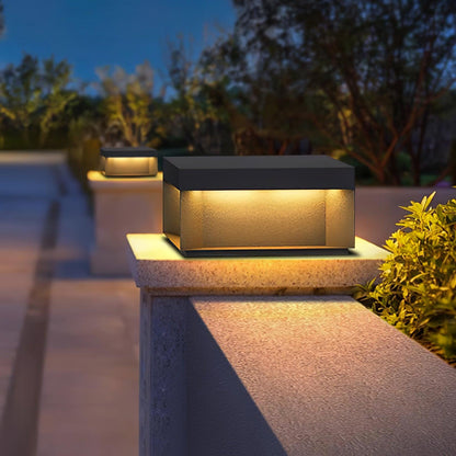 Black Box Outdoor Post Light Fixture - Weather-Resistant LED Lamp for Pathway, Garden & Patio Lighting