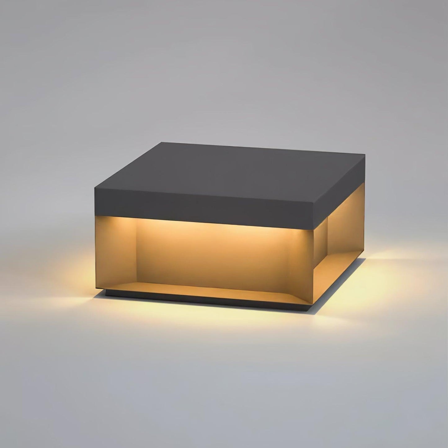 Black Box Outdoor Post Light Fixture - Weather-Resistant LED Lamp for Pathway, Garden & Patio Lighting