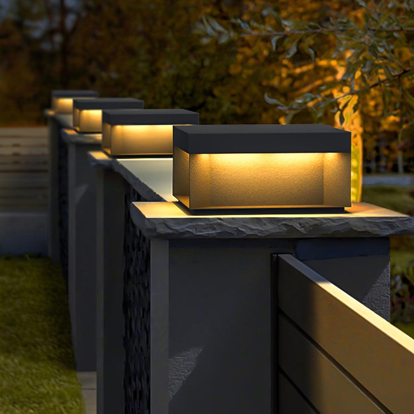 Black Box Outdoor Post Light Fixture - Weather-Resistant LED Lamp for Pathway, Garden & Patio Lighting
