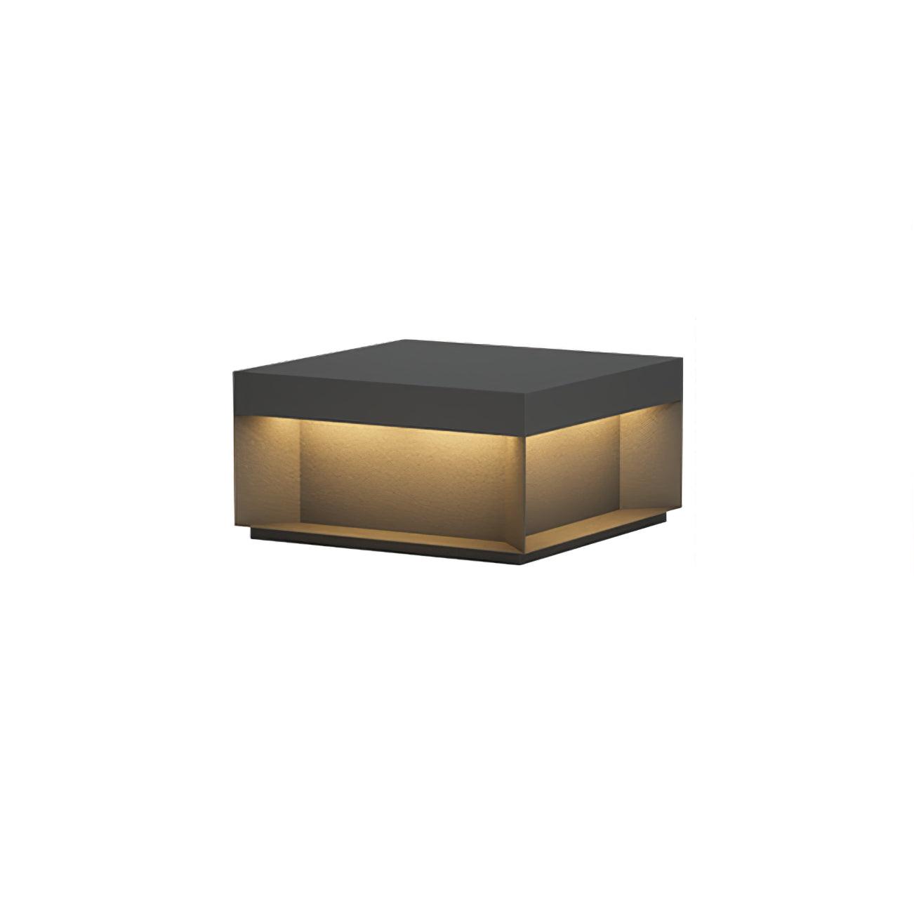 Black Box Outdoor Post Light Fixture - Weather-Resistant LED Lamp for Pathway, Garden & Patio Lighting