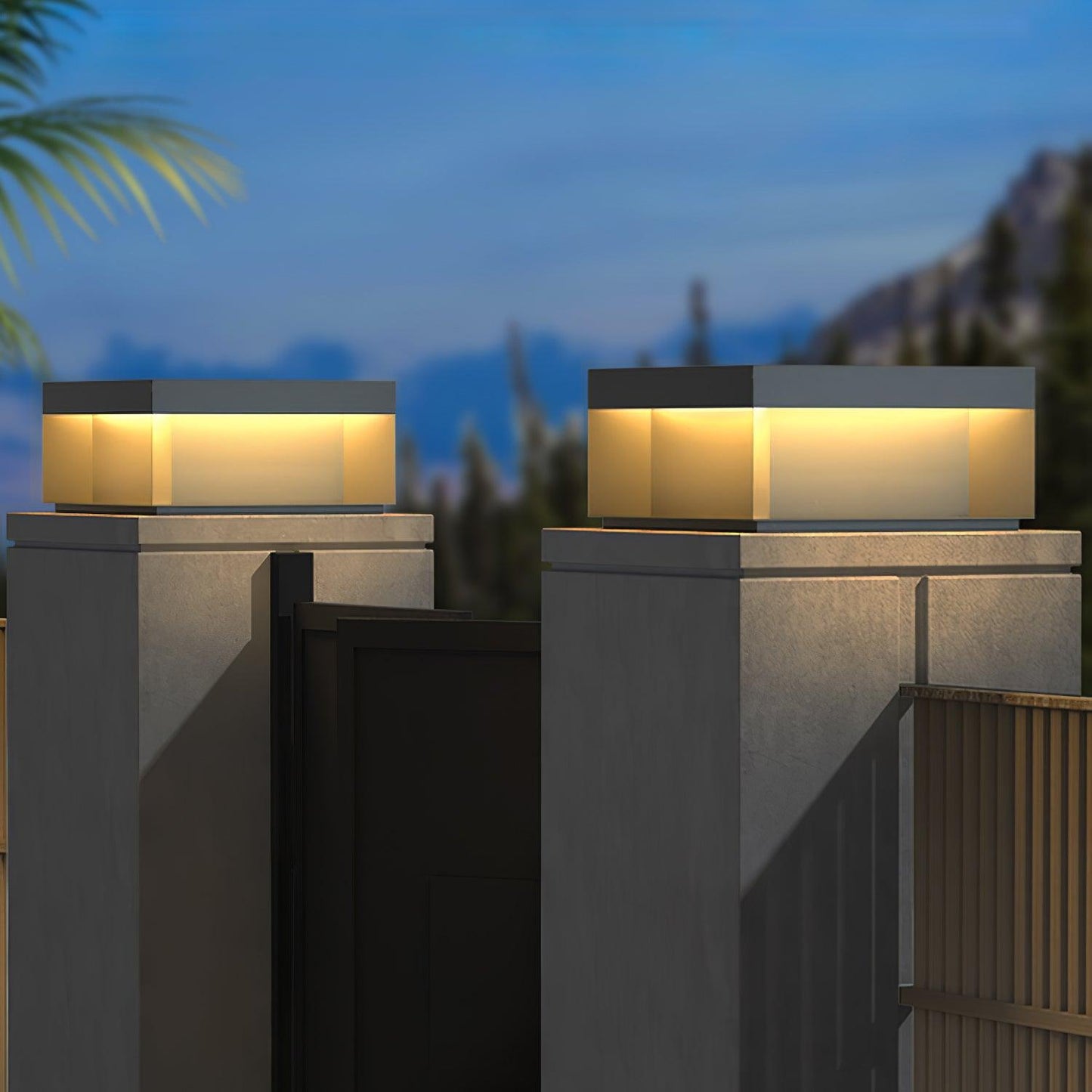 Black Box Outdoor Post Light Fixture - Weather-Resistant LED Lamp for Pathway, Garden & Patio Lighting