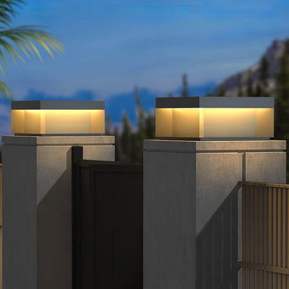 Black Box Outdoor Post Light Fixture - Weather-Resistant LED Lamp for Pathway, Garden & Patio Lighting