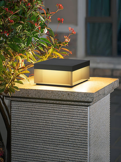Black Box Outdoor Post Light Fixture - Weather-Resistant LED Lamp for Pathway, Garden & Patio Lighting