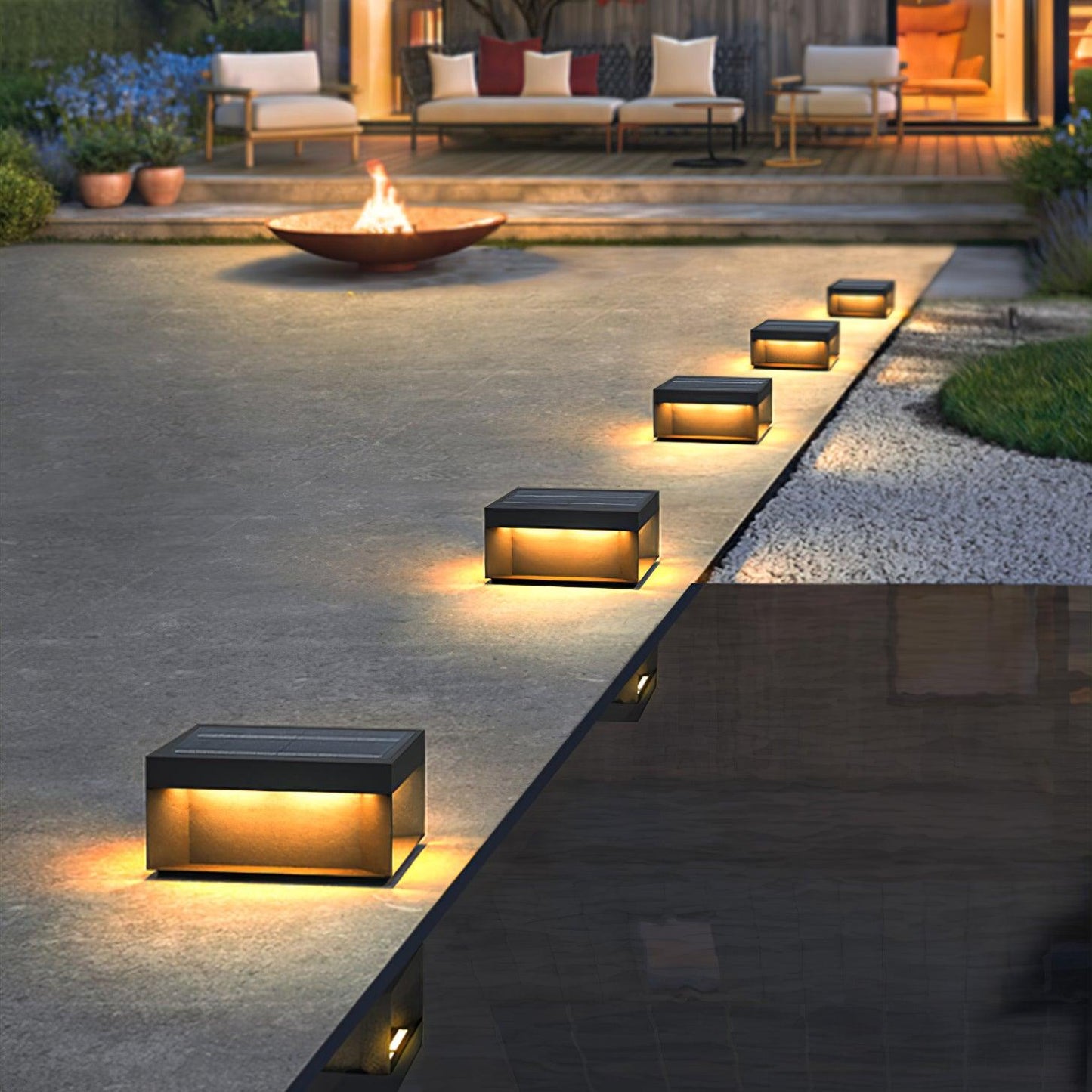 Black Box Outdoor Post Light Fixture - Weather-Resistant LED Lamp for Pathway, Garden & Patio Lighting
