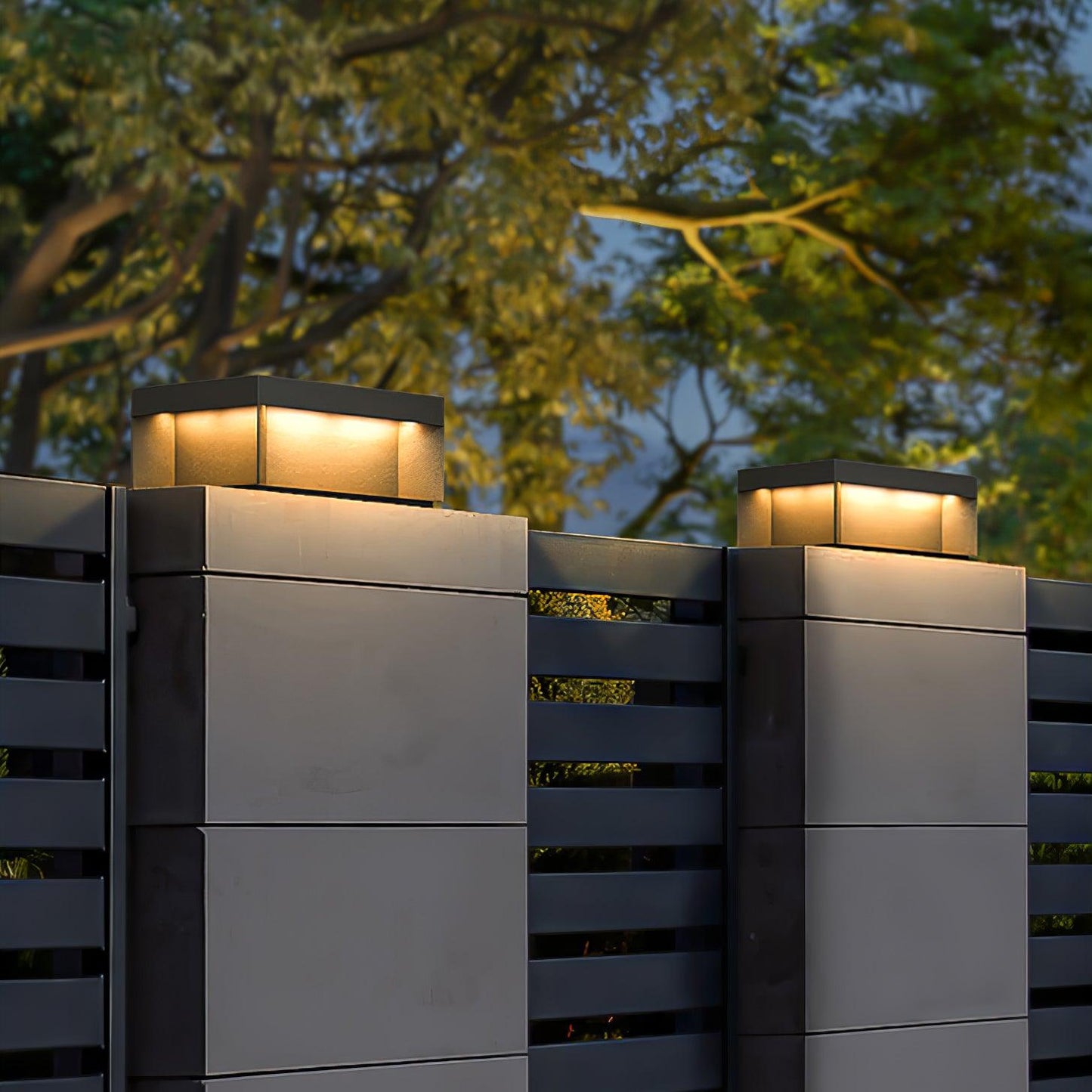 Black Box Outdoor Post Light Fixture - Weather-Resistant LED Lamp for Pathway, Garden & Patio Lighting