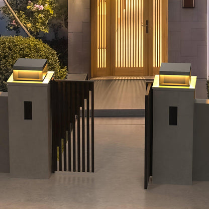 Black Box Outdoor Post Light Fixture - Weather-Resistant LED Lamp for Pathway, Garden & Patio Lighting
