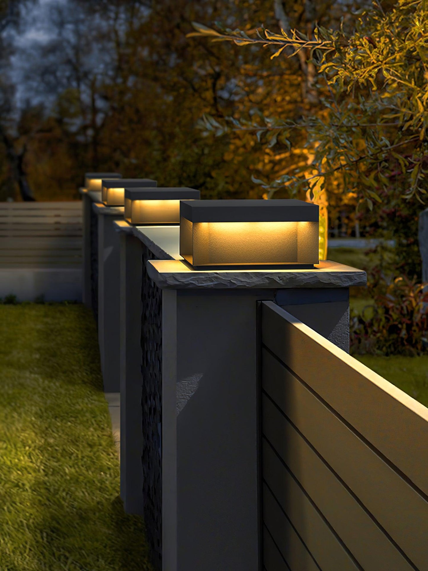 Black Box Outdoor Post Light Fixture - Weather-Resistant LED Lamp for Pathway, Garden & Patio Lighting