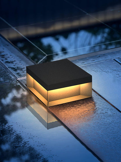 Black Box Outdoor Post Light Fixture - Weather-Resistant LED Lamp for Pathway, Garden & Patio Lighting