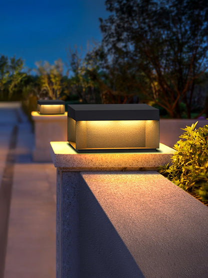 Black Box Outdoor Post Light Fixture - Weather-Resistant LED Lamp for Pathway, Garden & Patio Lighting