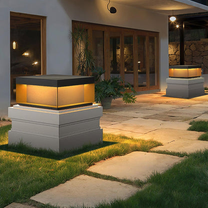 Black Box Outdoor Post Light Fixture - Weather-Resistant LED Lamp for Pathway, Garden & Patio Lighting