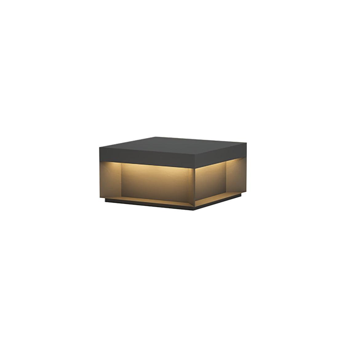Black Box Outdoor Post Light Fixture - Weather-Resistant LED Lamp for Pathway, Garden & Patio Lighting