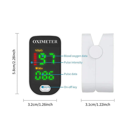 High-Precision Non-Invasive Blood Oxygen Monitor | Blood Glucose Meter | One-Button Operation, LED Display & Ideal for Diabetes Control in Home
