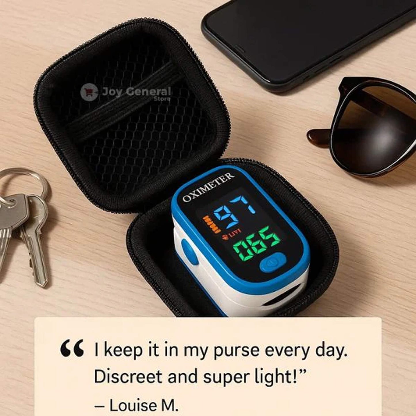 High-Precision Non-Invasive Blood Oxygen Monitor | Blood Glucose Meter | One-Button Operation, LED Display & Ideal for Diabetes Control in Home