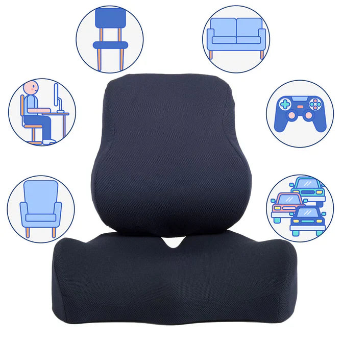 Coccyx & Tailbone Pain Relief Seat Cushion for the Chair | Orthopedic Memory Foam for Sciatica Pain, Hemorrhoid & Tailbone and Coxis Pain Relief