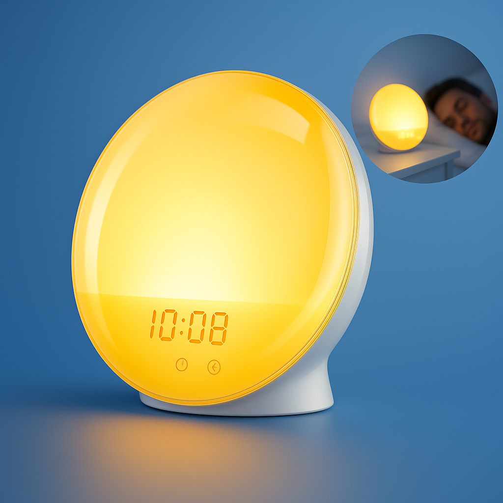 Sunrise Alarm Clock | Best Natural Wake-Up Sunrise Light with Ambient Lighting for Heavy Sleepers & Dark Mornings