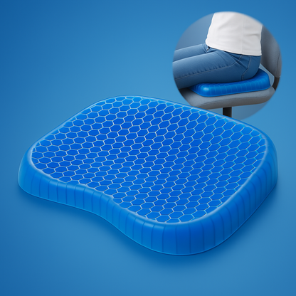 Orthopedic Gel Seat Cushion | Pressure Relief, Tailbone & Lower Back Support for Office Chair, Car & Wheelchair Use