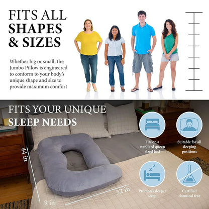 C+U Shaped Pregnancy Pillow | Full Body Comfort & Support for Maternity Sleep