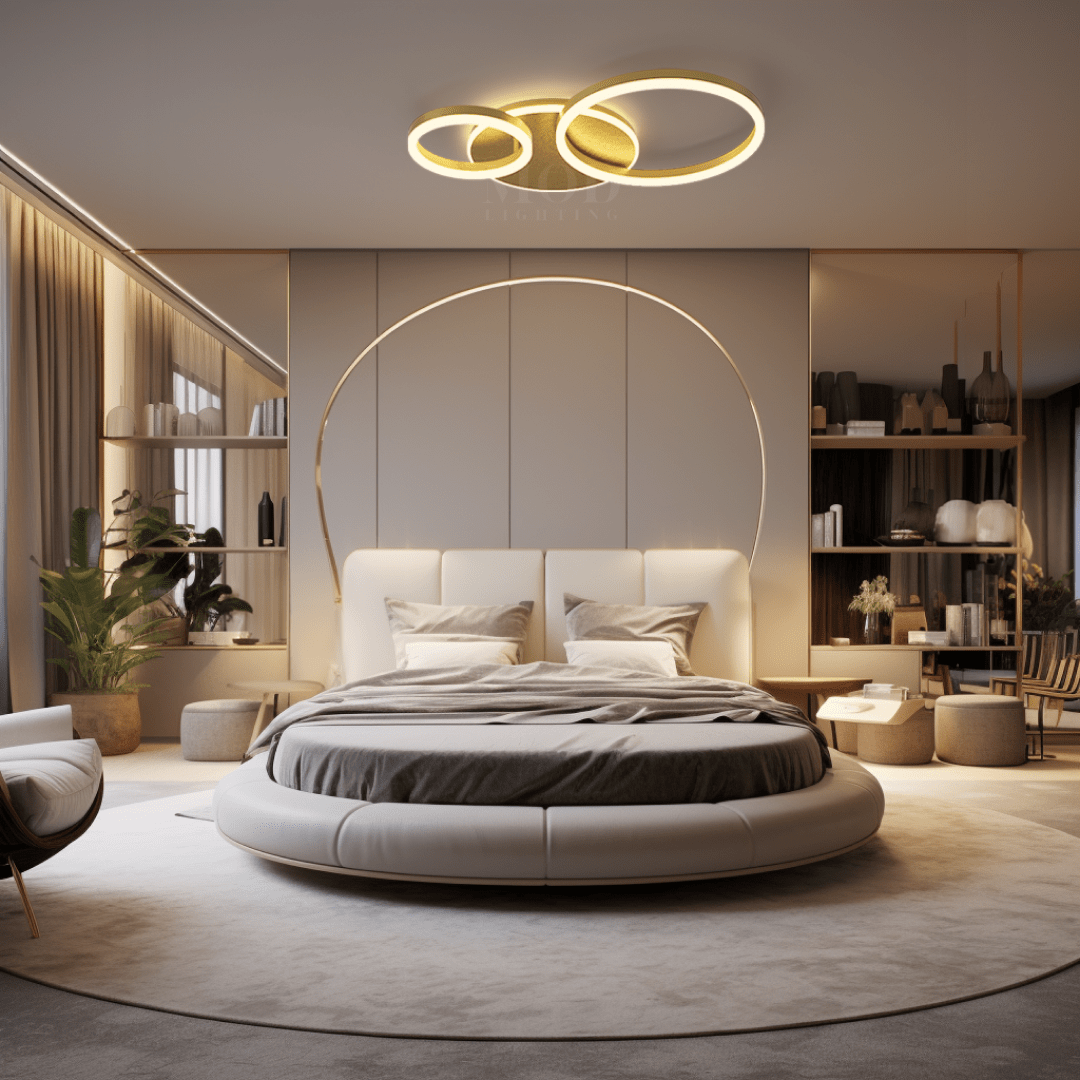 Chic Eelegant Modern Ceiling Light | Gold or Black Finish, 2-6 Circle Ceiling light for Home Decor | House lights indoor