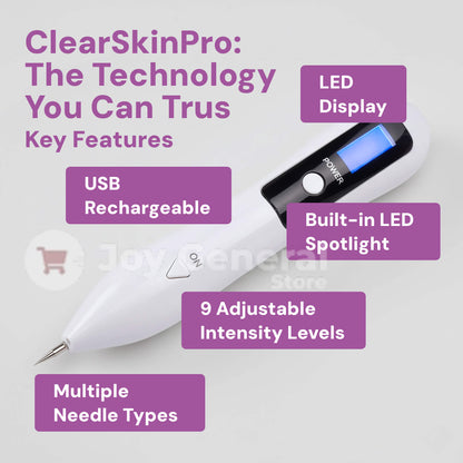 ClearSkinPro Laser Plasma Pen | Non-Invasive Freckle, Skin Tag, Spot, Mole & Tattoo Removal for At-Home Skin Care
