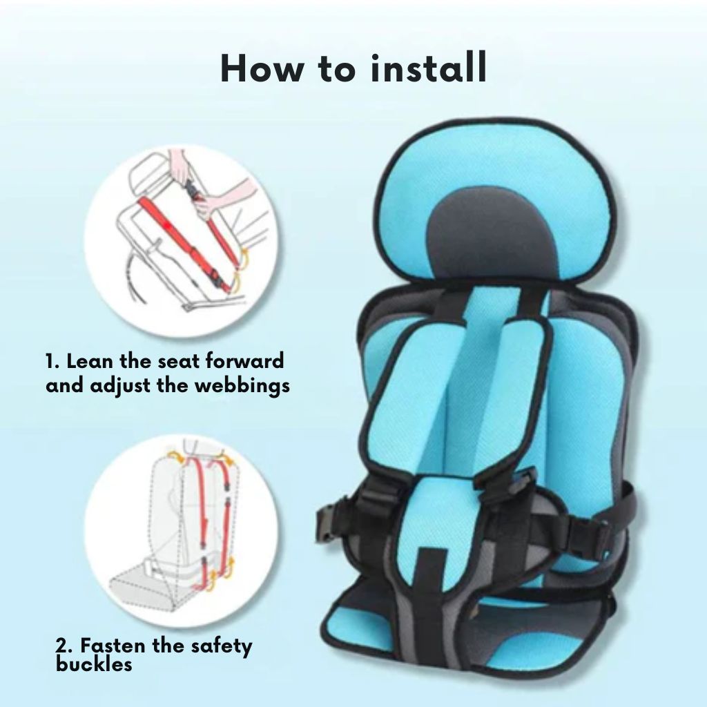Kids Portable  Seat Safety Harness - Safe Foldable Booster Seat for Children's for Home, Restaurants & Travels
