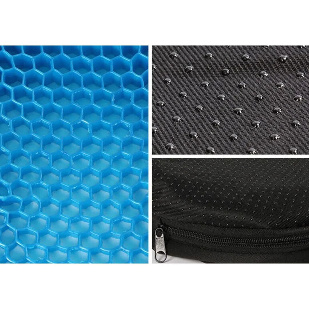 Orthopedic Gel Seat Cushion | Pressure Relief, Tailbone & Lower Back Support for Office Chair, Car & Wheelchair Use